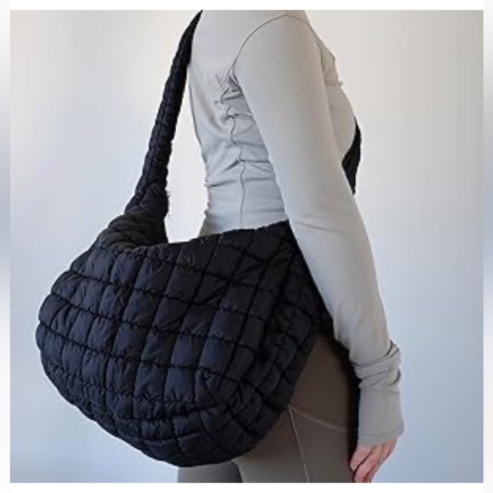 Free People movement Black Quilted Shoulder Bag - Picture 2 of 6